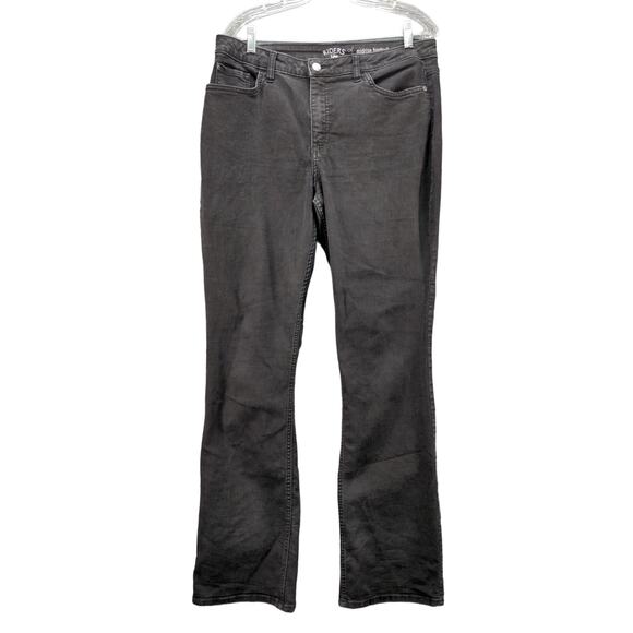 Womens Riders By Lee Midrise Bootcut Jeans Size 14L Black Cotton Blend - Picture 1 of 10